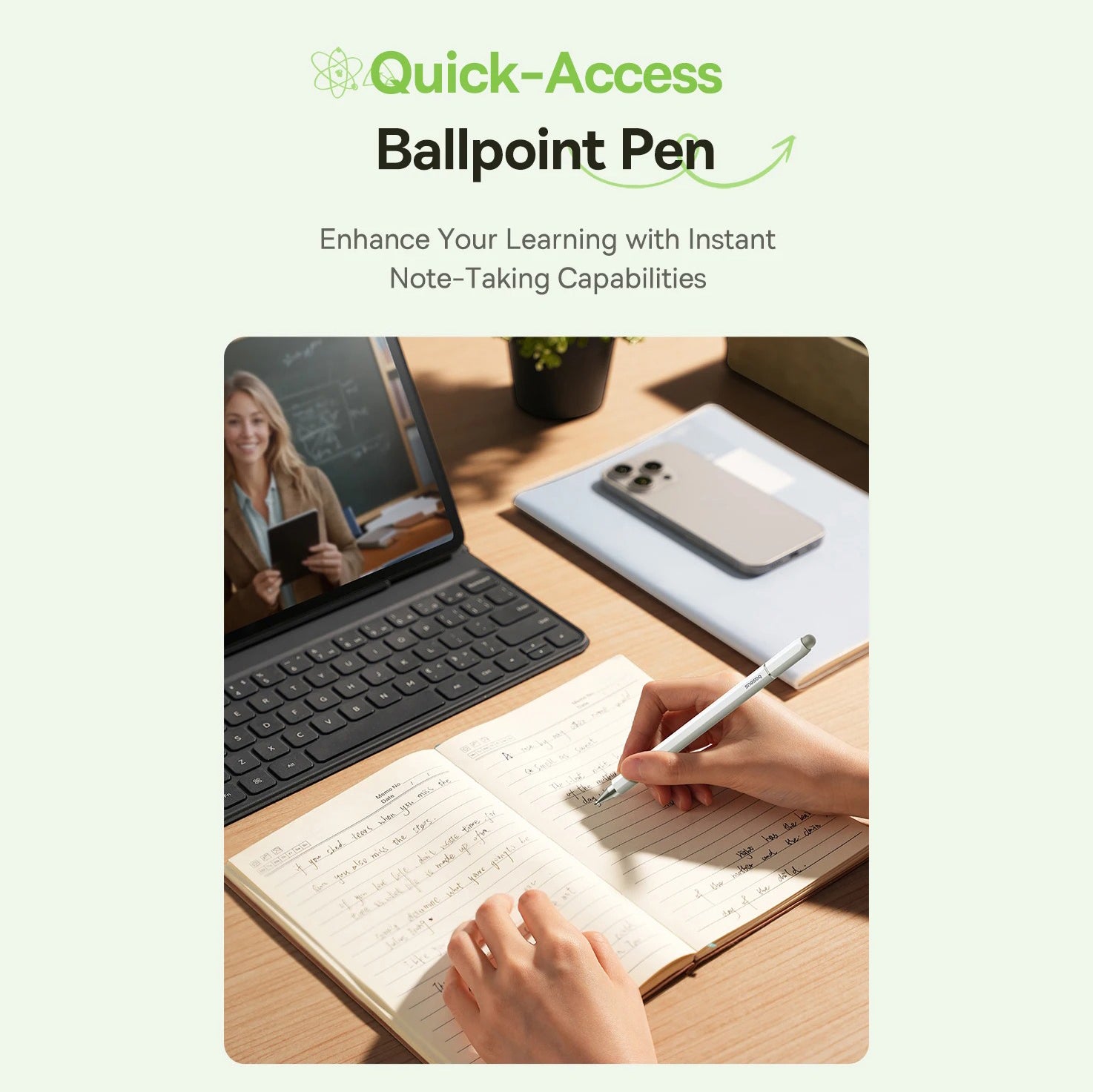 Premium 3-in-1 Stylus Pen with Magnetic Suction, Smooth Touch Control, Metal Construction, Universal Writing & Drawing Tool for Tablets