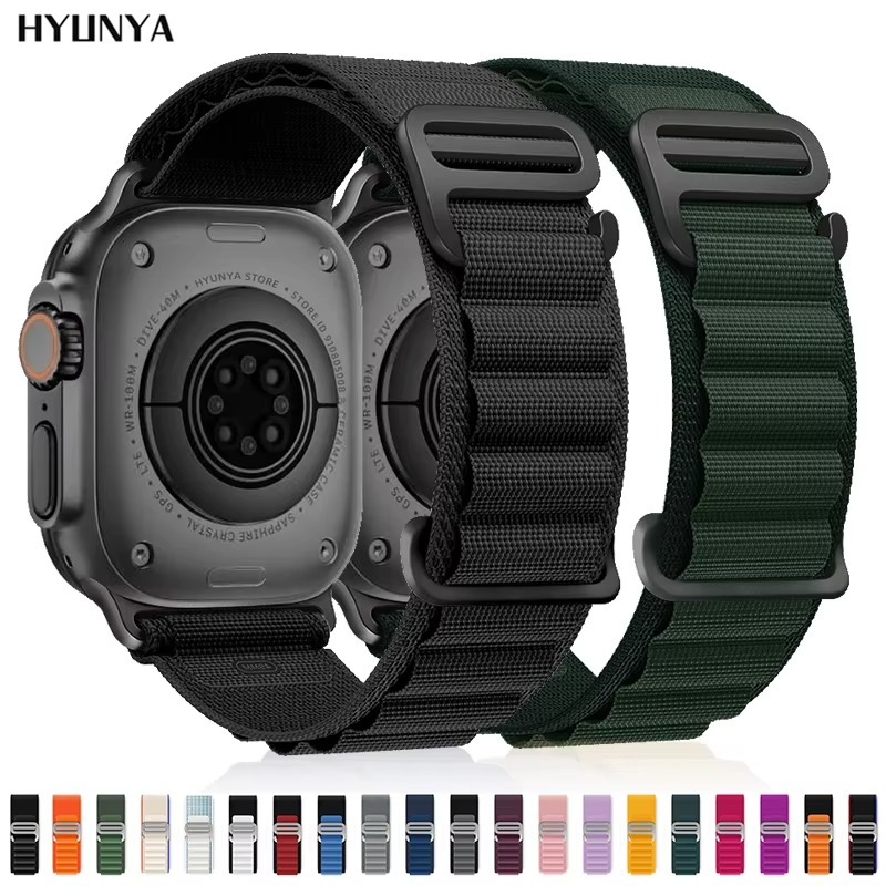 Premium Apple Watch Alpine Loop Strap, Durable Nylon Rugged Band for 49mm 45mm 44mm 42mm 41mm