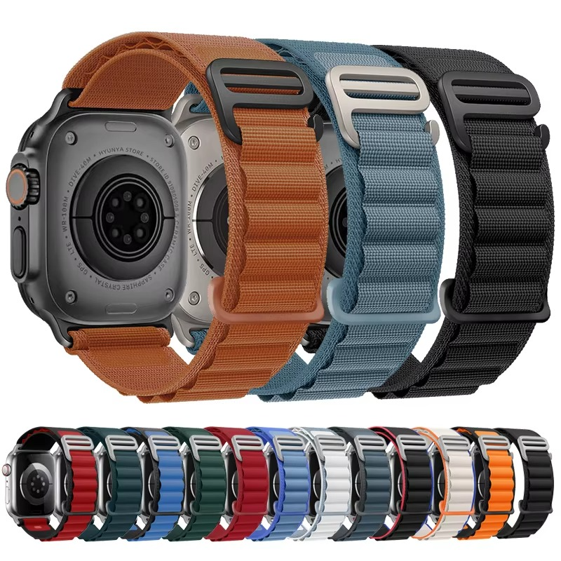 Premium Apple Watch Alpine Loop Strap, Durable Nylon Rugged Band for 49mm 45mm 44mm 42mm 41mm