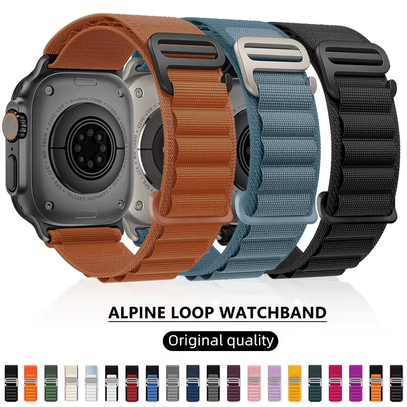 Premium Apple Watch Alpine Loop Strap, Durable Nylon Rugged Band for 49mm 45mm 44mm 42mm 41mm