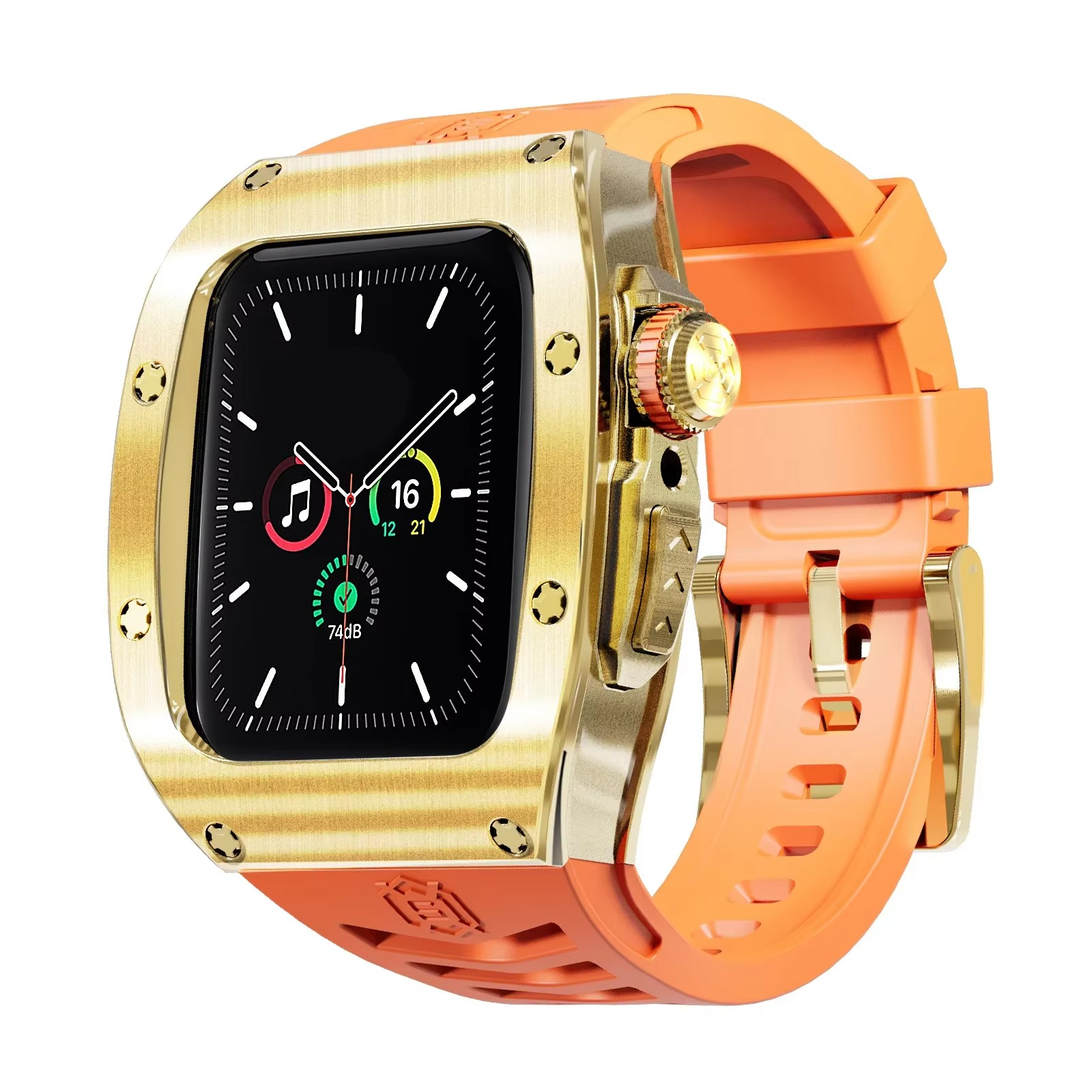 Premium Apple Watch Mod Kit with Stainless Steel Case & Sport Band, Upgrade Protection Set for Ultra & Series Models