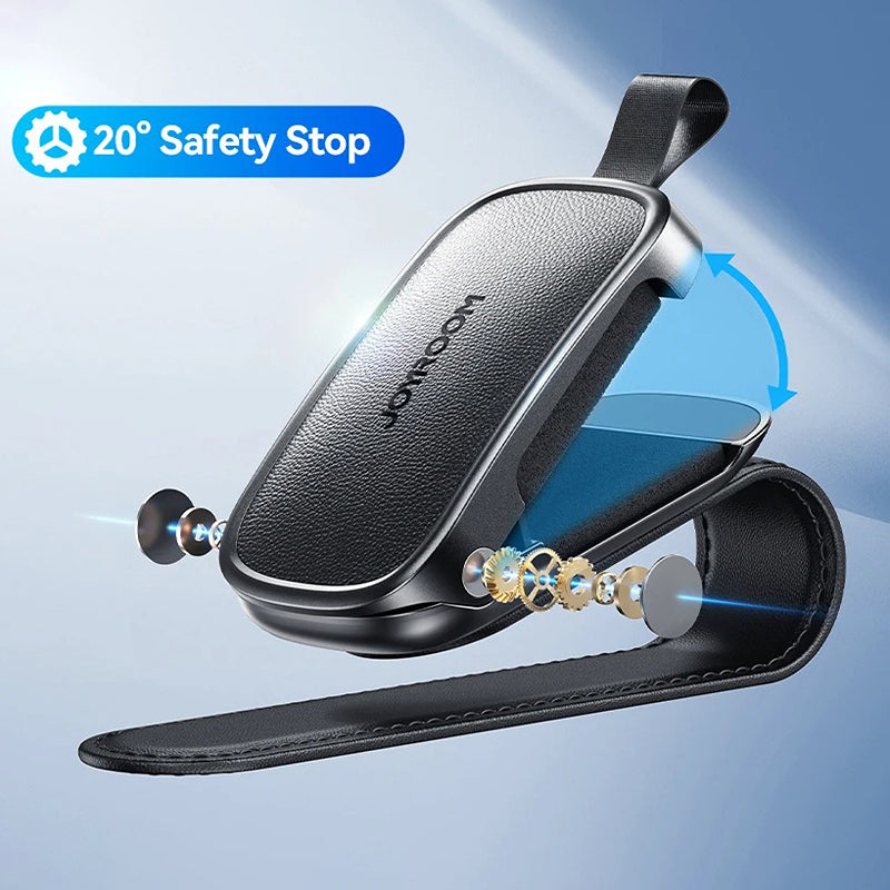 Premium Car Sunglasses Holder with Universal Sun Visor Clip, Lightweight ABS Leather Design, Secure Eyeglass Storage & Card Ticket Organizer