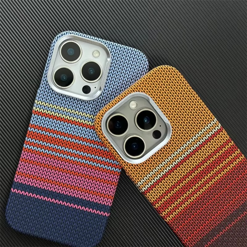 Premium Carbon Fiber Texture iPhone Case — Half-Wrapped MagSafe Compatible, Shockproof, Anti-Fingerprint, Anti-Scratch, Lightweight Wireless Charging Cover