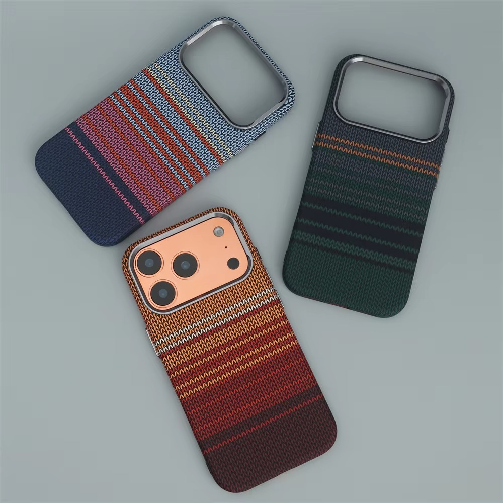 Premium Carbon Fiber Texture iPhone Case — Half-Wrapped MagSafe Compatible, Shockproof, Anti-Fingerprint, Anti-Scratch, Lightweight Wireless Charging Cover