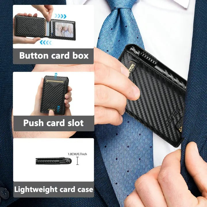 Premium Leather Wallet Phone Case with Automatic Card Eject Button, Shockproof Flip Cover, Anti-Scratch Design & Secure Card Storage