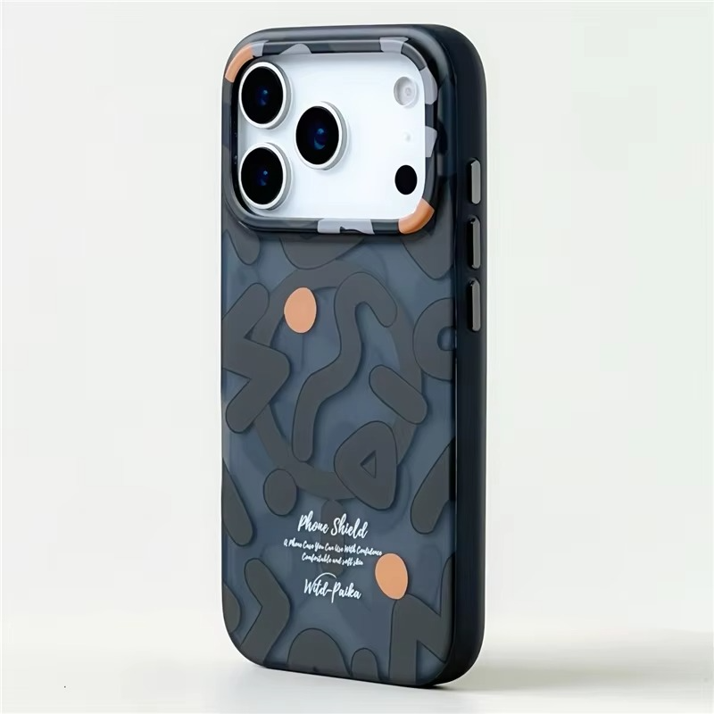 Premium MagSafe Magnetic iPhone Case — Matte Graffiti Pattern Shockproof Cover with Anti-Fingerprint Grip and Wireless Charging Compatibility