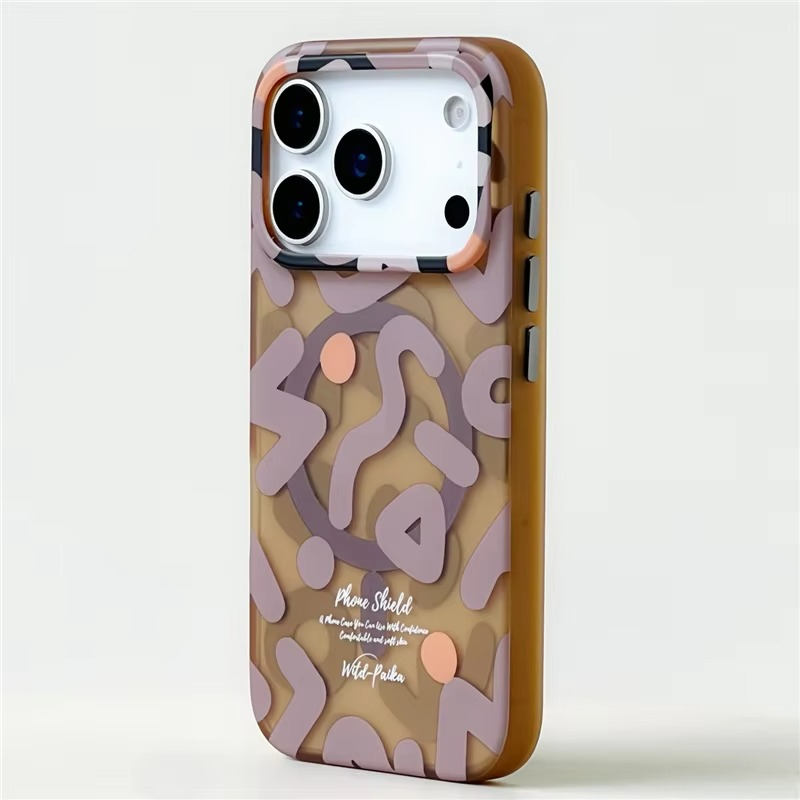 Premium MagSafe Magnetic iPhone Case — Matte Graffiti Pattern Shockproof Cover with Anti-Fingerprint Grip and Wireless Charging Compatibility
