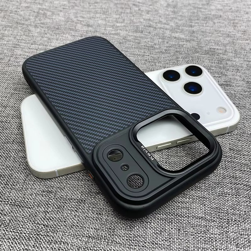 Premium iPhone Case — MagSafe Magnetic Shockproof Cover with Carbon Fibre Texture, Raised Camera Protection and Matte Anti-Fingerprint Grip