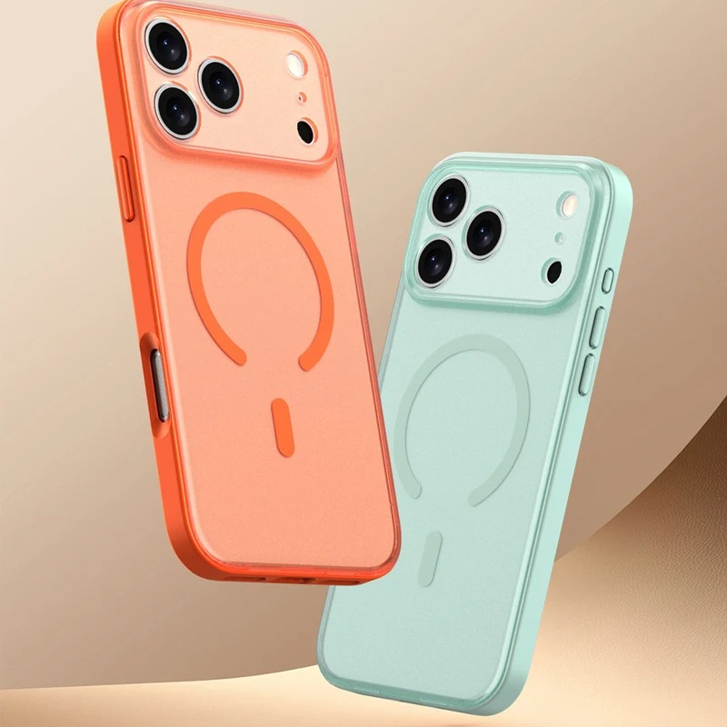 Premium Magnetic iPhone Case — Matte Translucent Skin-Feel Cover with MagSafe Wireless Charging, Shockproof Anti-Fingerprint PC+TPU Design