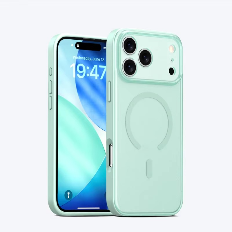 Premium Magnetic iPhone Case — Matte Translucent Skin-Feel Cover with MagSafe Wireless Charging, Shockproof Anti-Fingerprint PC+TPU Design