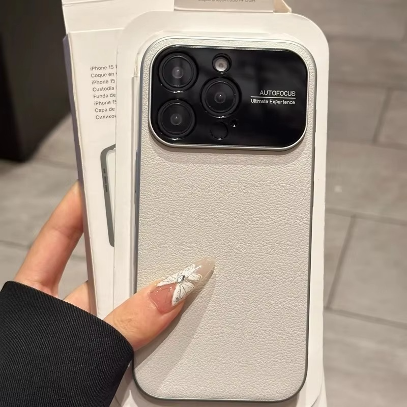 Premium iPhone Case — Magnetic Plain Leather Protective Cover with Strong Built-In Magnets, Heat Dissipation Holes and Anti-Fingerprint Scratch-Resistant Design