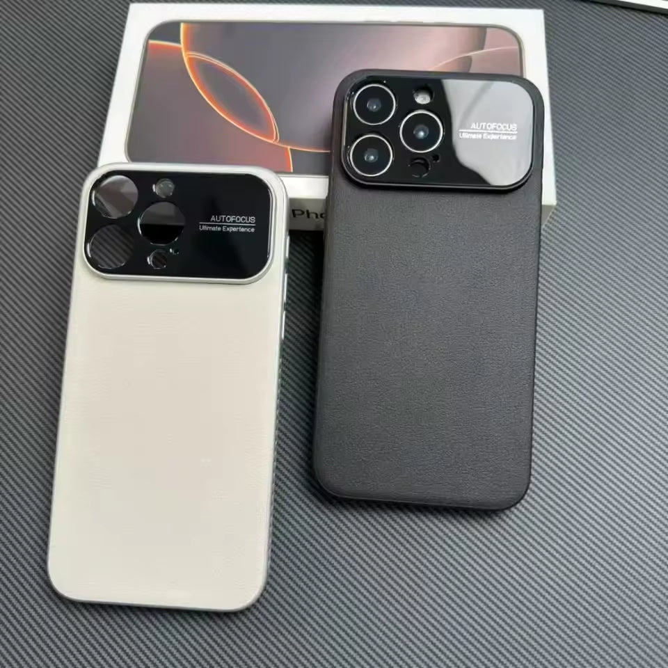 Premium iPhone Case — Magnetic Plain Leather Protective Cover with Strong Built-In Magnets, Heat Dissipation Holes and Anti-Fingerprint Scratch-Resistant Design