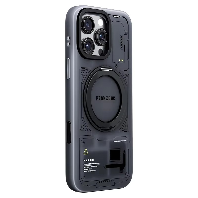 Premium Magnetic iPhone Case — Stand Bracket with Multi-Card Storage SIM/TF Manager, Shock-Resistant Design, Personalized Protective Cover