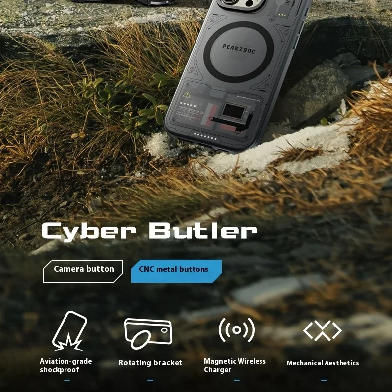 Premium Magnetic iPhone Case — Stand Bracket with Multi-Card Storage SIM/TF Manager, Shock-Resistant Design, Personalized Protective Cover