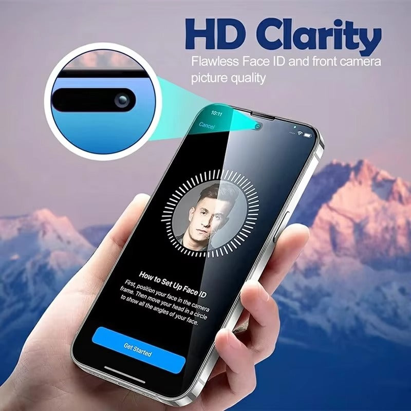 Premium Tempered Glass Screen Protector for iPhone – Clear HD Front Film, Anti-Scratch & Anti-Fingerprint Protection, Smooth Touch, Durable Glass Shield