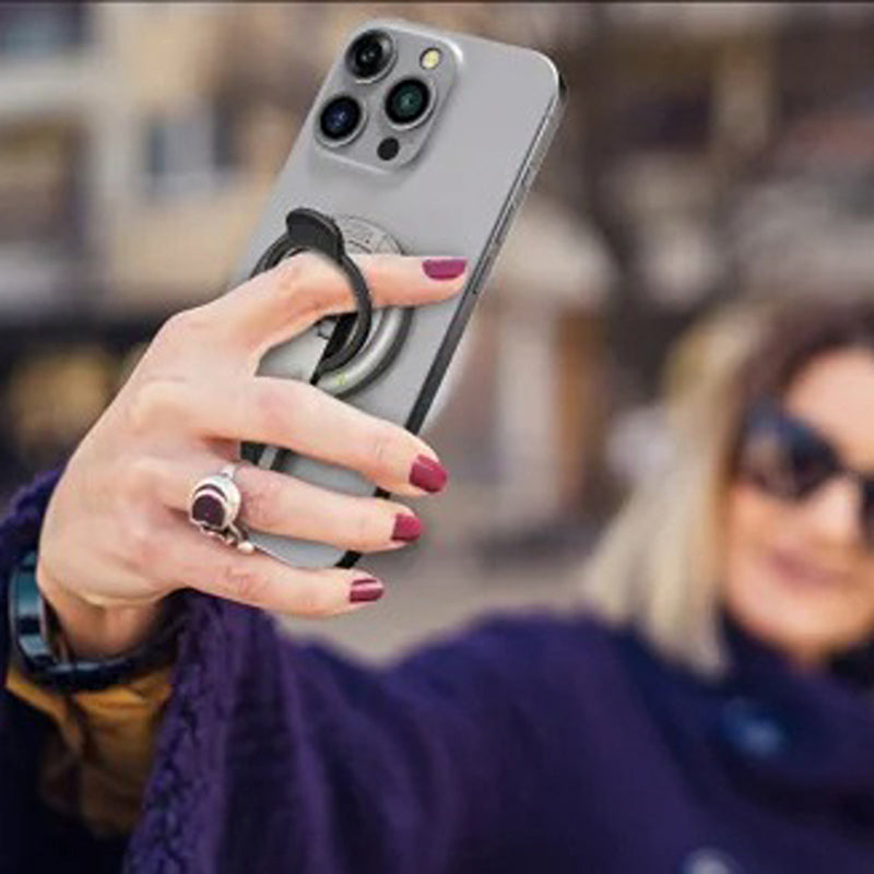 Premium Universal Magnetic Phone Holder with Rotatable Grip Stand, Finger Ring Support, Adjustable Bracket & Desk/Wall Mount Design