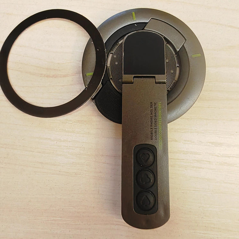 Premium Universal Magnetic Phone Holder with Rotatable Grip Stand, Finger Ring Support, Adjustable Bracket & Desk/Wall Mount Design