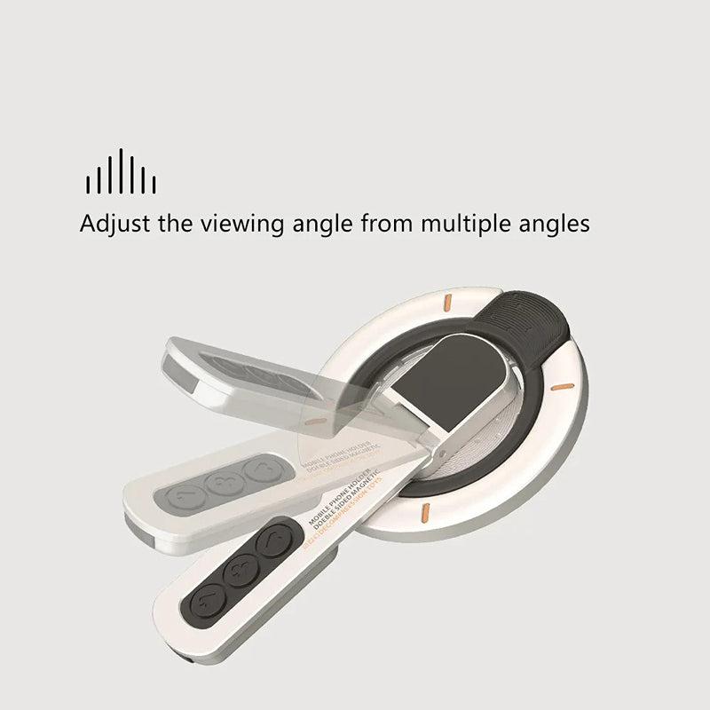 Premium Universal Magnetic Phone Holder with Rotatable Grip Stand, Finger Ring Support, Adjustable Bracket & Desk/Wall Mount Design