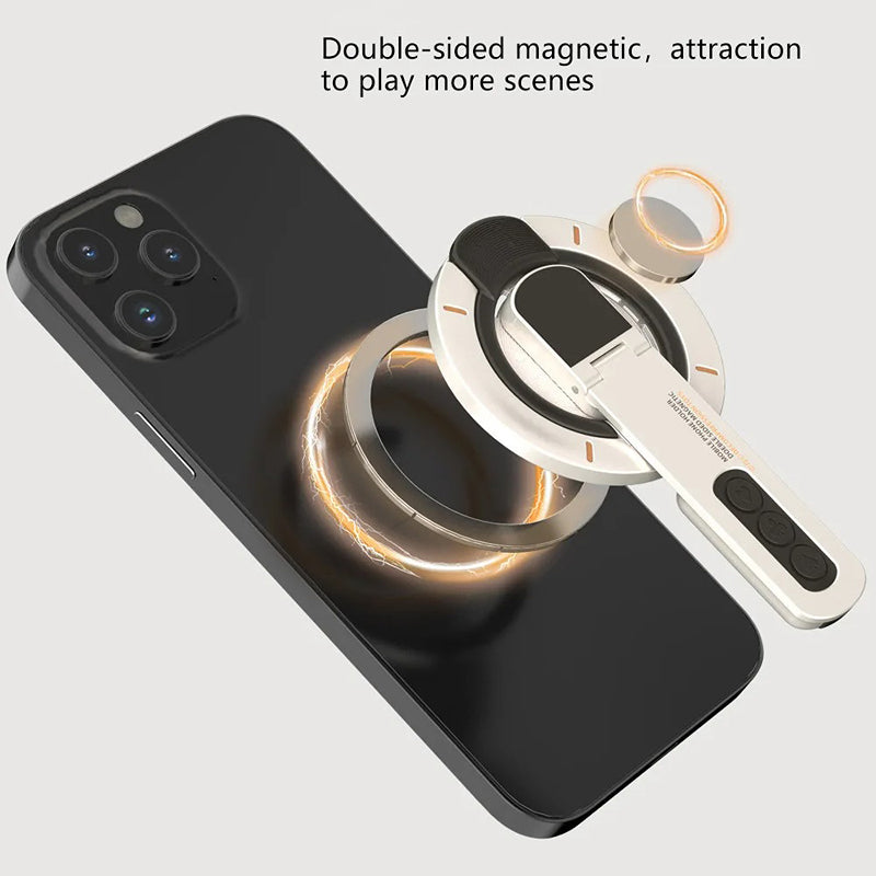 Premium Universal Magnetic Phone Holder with Rotatable Grip Stand, Finger Ring Support, Adjustable Bracket & Desk/Wall Mount Design