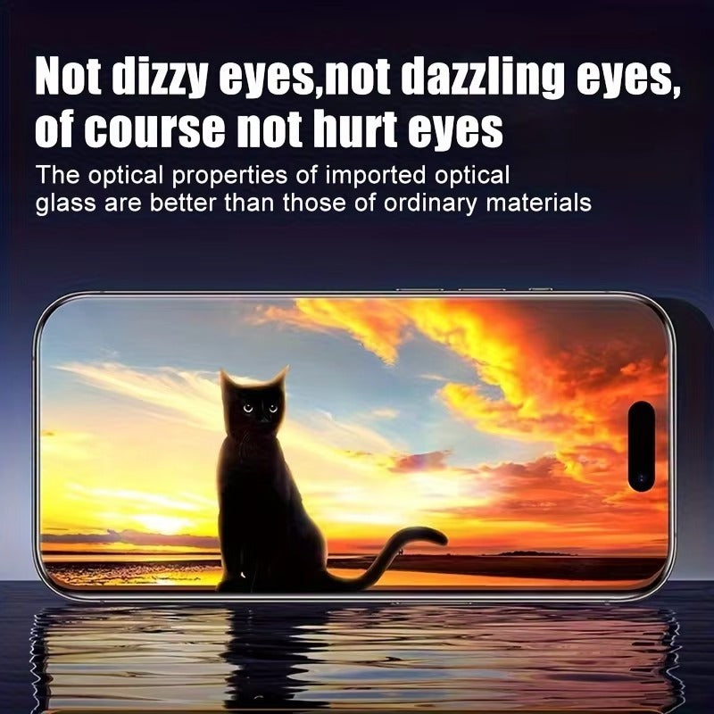 Premium iPhone 9D Tempered Glass Screen Protector – Clear HD Front Protection, Anti-Fingerprint, Anti-Scratch & Shatter-Resistant Protective Glass