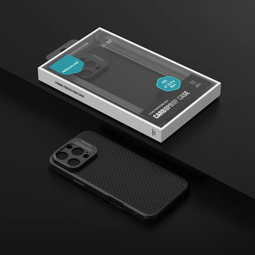 Premium iPhone Case — 600D Kevlar Magnetic Carbon Fiber Cover with Shockproof Full-Coverage PC+TPU Design & MagSafe Wireless Charging Support