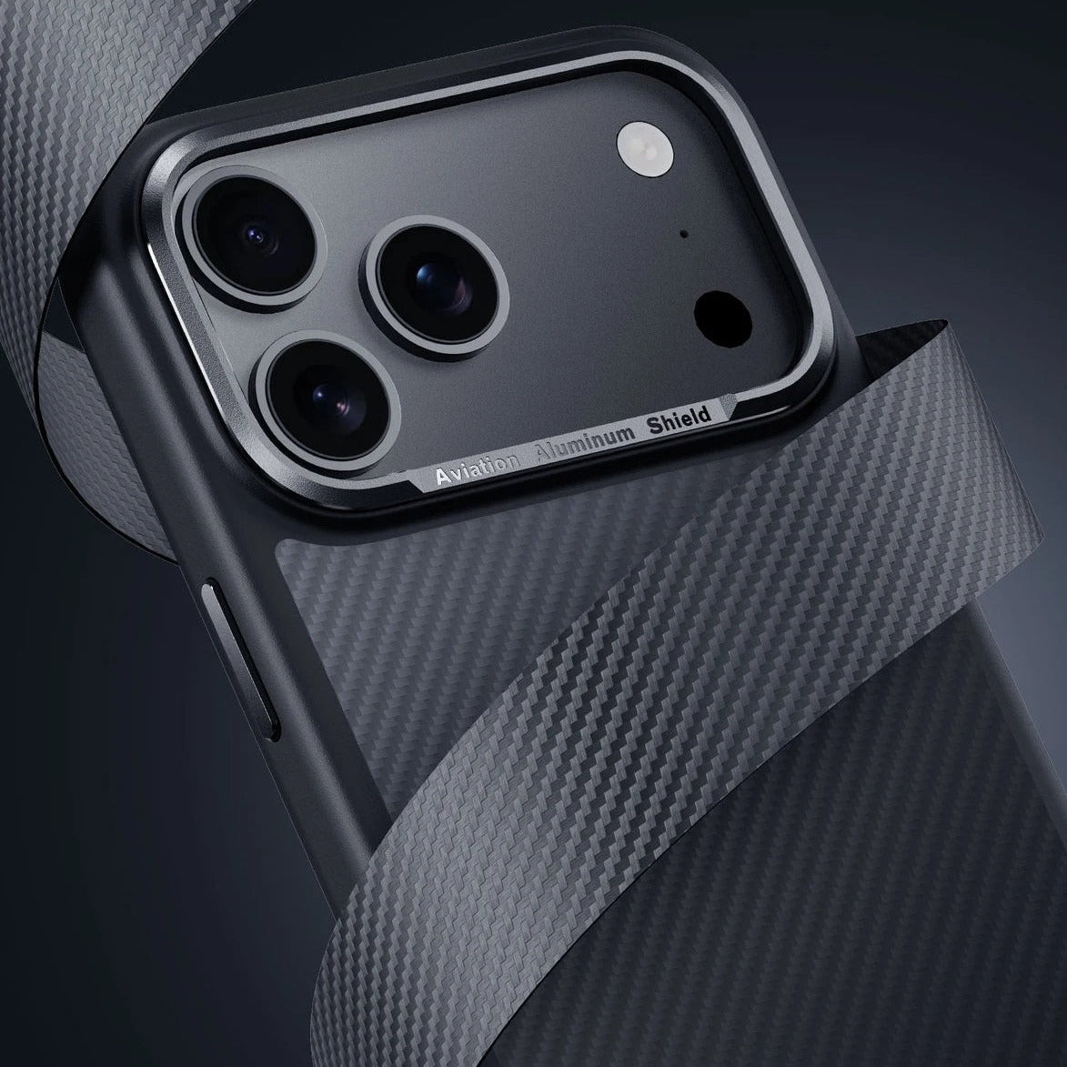 Premium iPhone Case — 600D Kevlar Series Conelz Aramid Fiber Half-Wrapped Cover with Magnetic Shockproof Anti-Fingerprint Anti-Scratch Protection