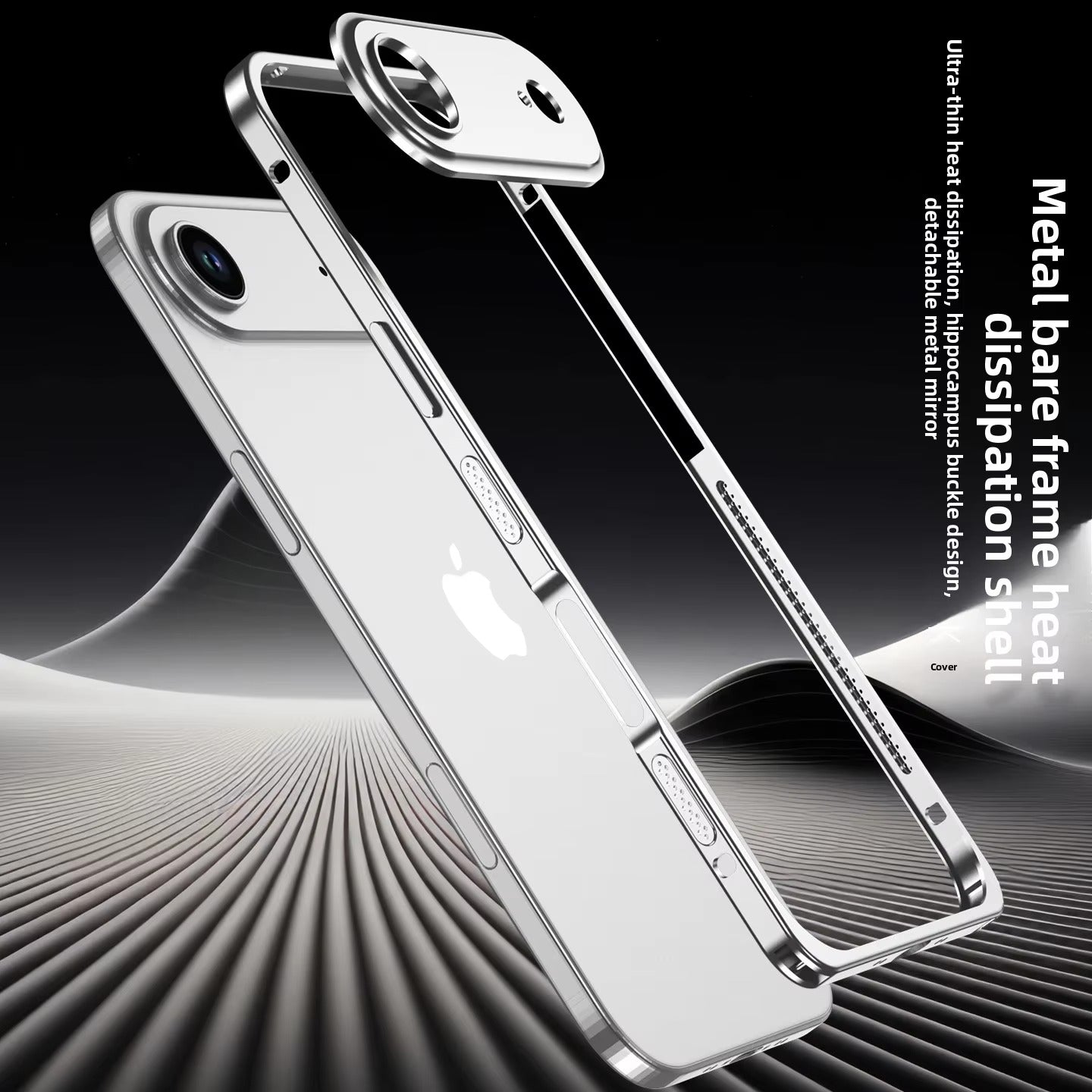 Premium iPhone Case — Aluminum Alloy Frame Cover with Heat-Dissipation Design and Shockproof Durable Metal Protection