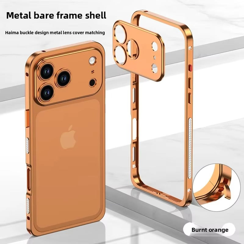 Premium iPhone Case — Aluminum Alloy Frame Cover with Heat-Dissipation Design and Shockproof Durable Metal Protection