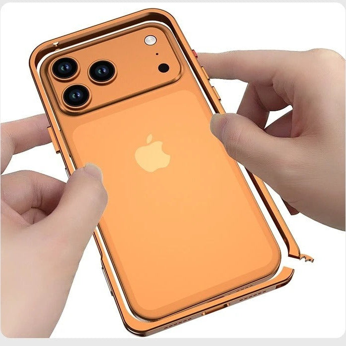 Premium iPhone Case — Aluminum Alloy Frame Cover with Heat-Dissipation Design and Shockproof Durable Metal Protection