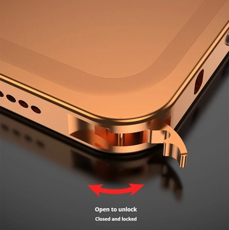 Premium iPhone Case — Aluminum Alloy Frame Cover with Heat-Dissipation Design and Shockproof Durable Metal Protection