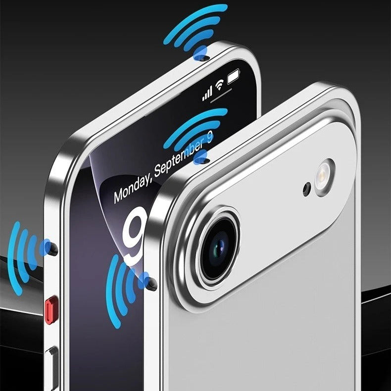 Premium iPhone Case — Aluminum Alloy Frame Cover with Heat-Dissipation Design and Shockproof Durable Metal Protection