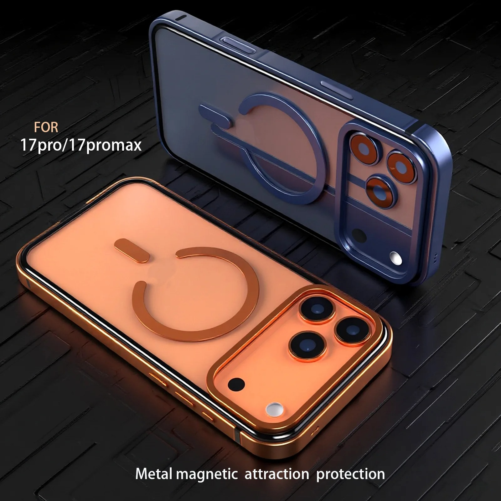 Premium iPhone Case — High-End Metal Frame with MagSafe Magnetic Charging, HD Acrylic Backplate, Durable Aluminum Alloy Protective Design