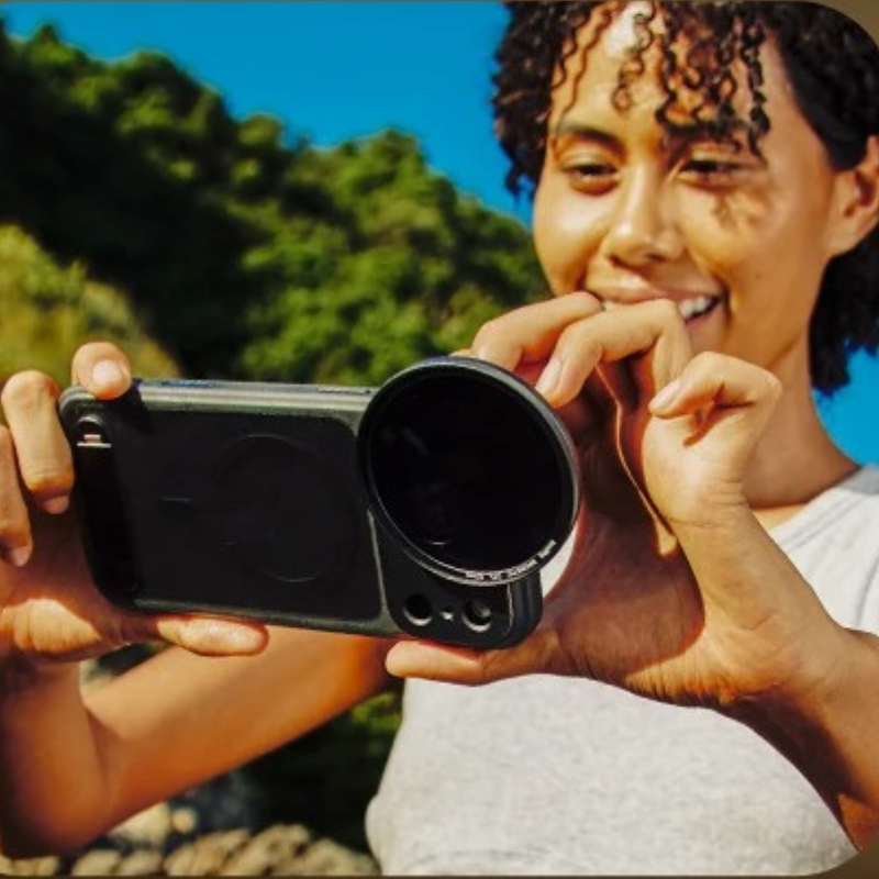 Premium iPhone Case — Lightweight Photography Cover with 67mm Magnetic Filter Support, T-Mount & 17mm Lens Backplates, MagSafe Compatibility, Kickstand & MIL-Grade Protection