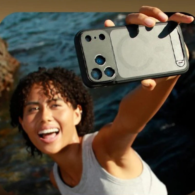 Premium iPhone Case — Lightweight Photography Cover with 67mm Magnetic Filter Support, T-Mount & 17mm Lens Backplates, MagSafe Compatibility, Kickstand & MIL-Grade Protection