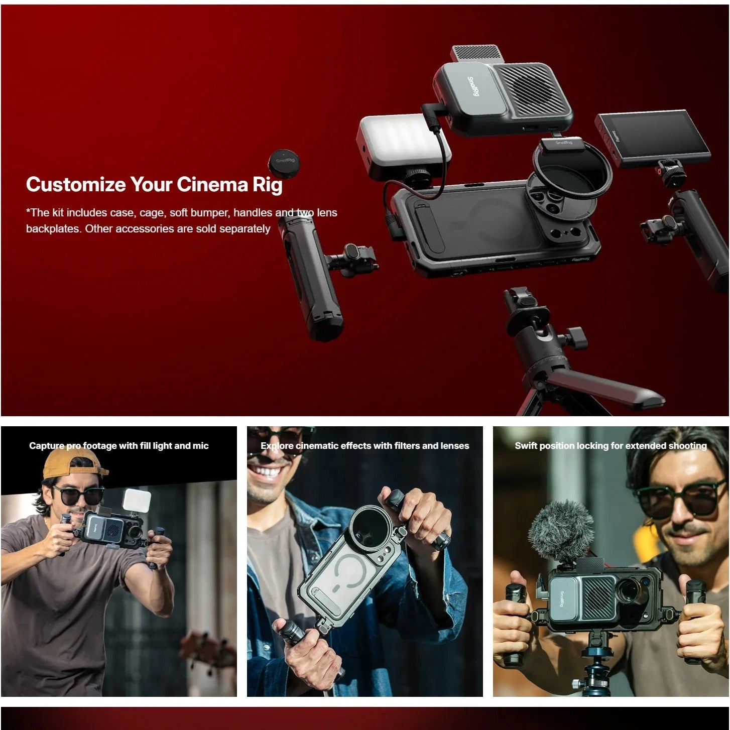 Premium iPhone Case — Lightweight Photography Cover with 67mm Magnetic Filter Support, T-Mount & 17mm Lens Backplates, MagSafe Compatibility, Kickstand & MIL-Grade Protection