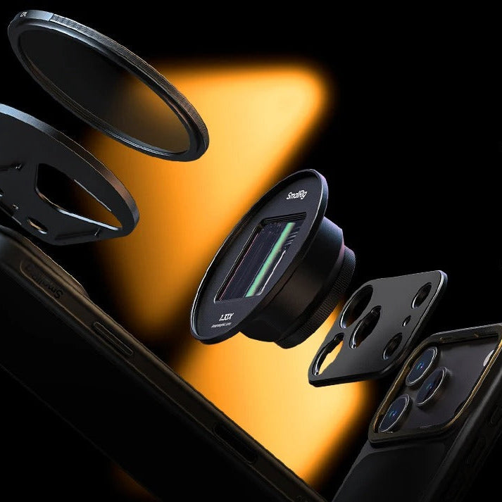 Premium iPhone Case — Lightweight Photography Cover with 67mm Magnetic Filter Support, T-Mount & 17mm Lens Backplates, MagSafe Compatibility, Kickstand & MIL-Grade Protection