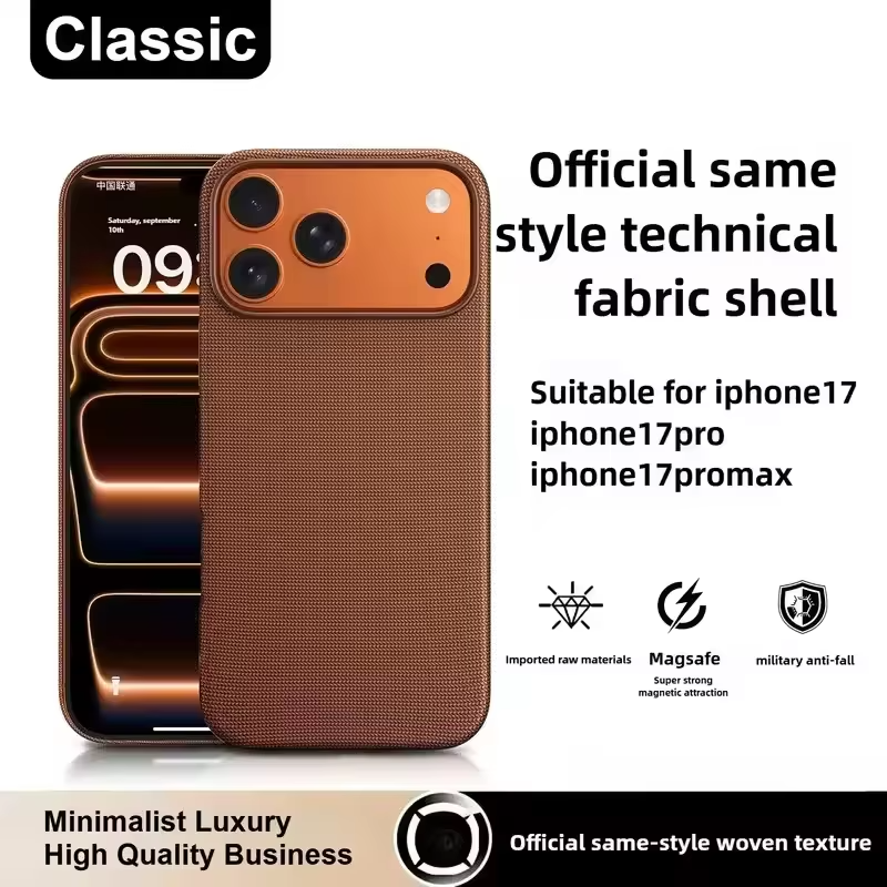 Premium iPhone Case — MagSafe Magnetic Business Cover with Wireless Charging, Full Protection, Durable Polyester Fiber Design