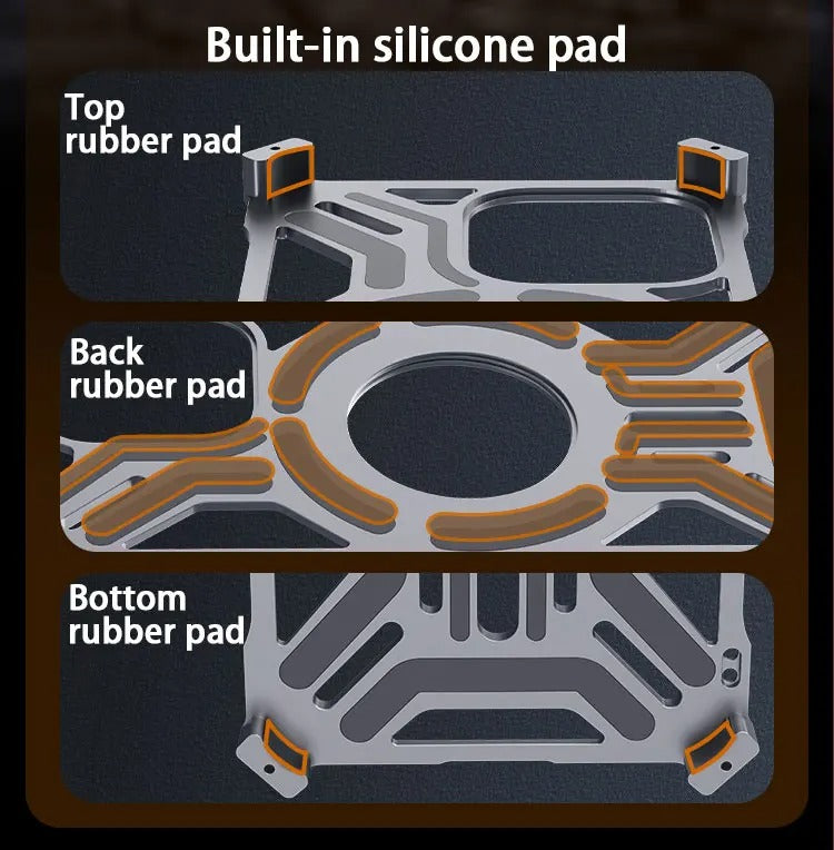 Premium iPhone Case — Magnetic Metal Protective Cover with Invisible Kickstand, Heavy-Duty Anti-Fall Design, Matte Anti-Fingerprint Finish & Non-Slip Grip