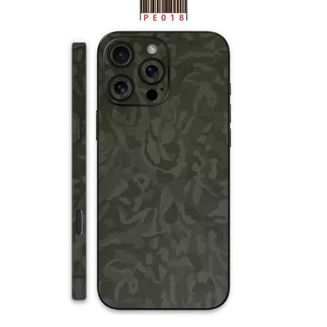 Premium iPhone Case — Matte Skin Wrap Back Film with Hydrogel Side-Frame Protection & Ultra-Thin Scratch-Resistant Decal Design