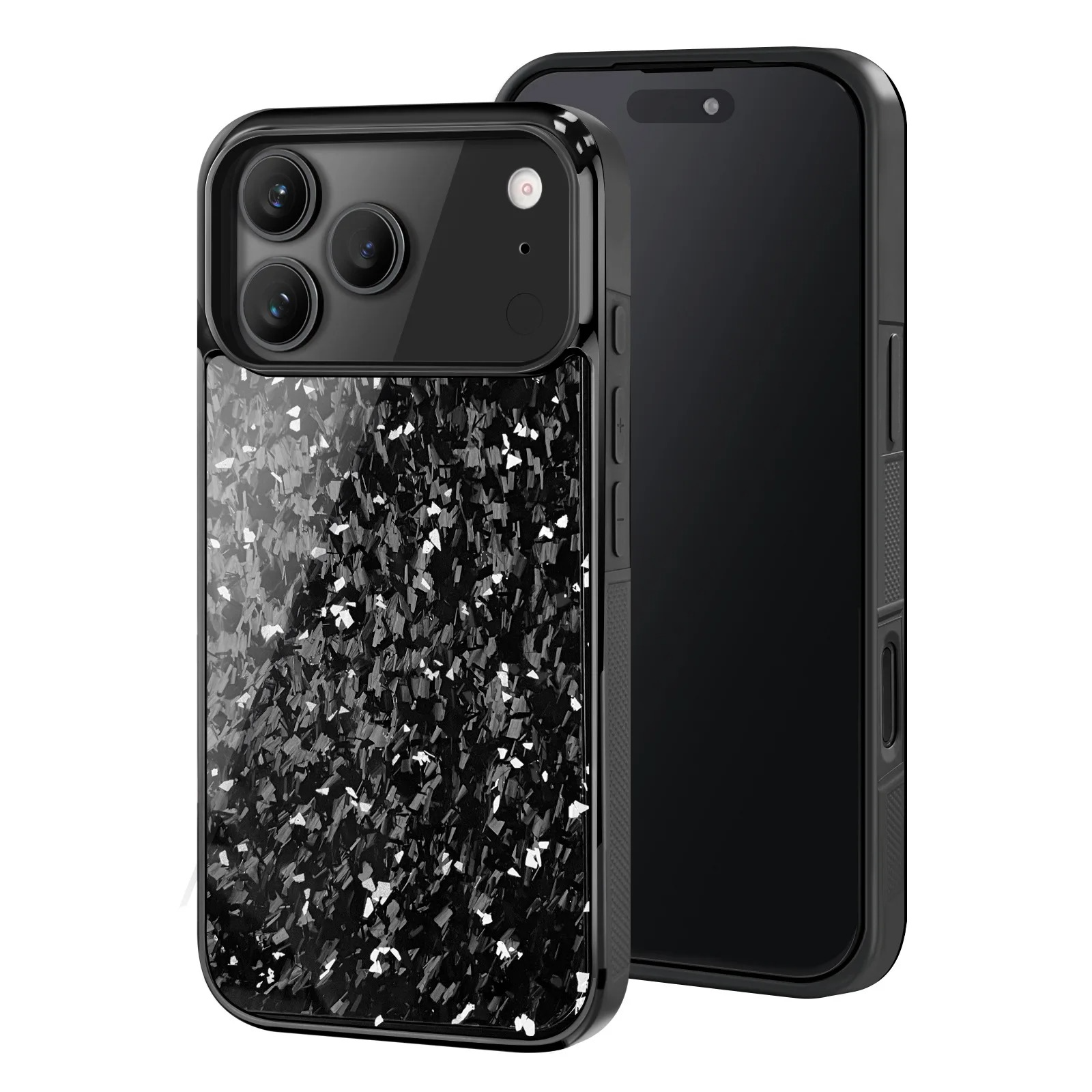 Premium iPhone Case — Real Forged Carbon Fiber MagSafe Cover with Shockproof Full-Coverage TPU Hybrid Design & Non-Slip Textured Finish