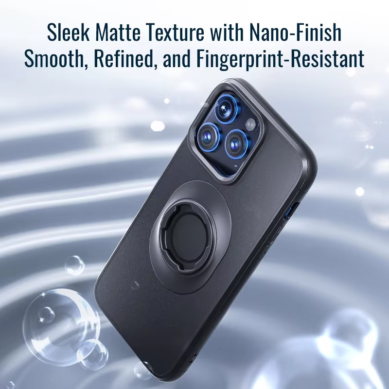 Premium iPhone Case — Shockproof Half-Wrapped Quad-Style Bike Mount Holder, Tough Nylon + PC/TPU, Anti-Scratch, Non-Slip Cover