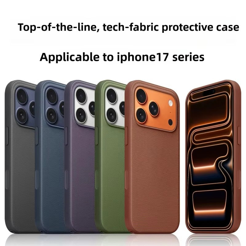 Premium iPhone Case — Woven MagSafe Strong Magnetic Cover with Wireless Charging, Anti-Fingerprint Non-Slip Waterproof Fabric Design