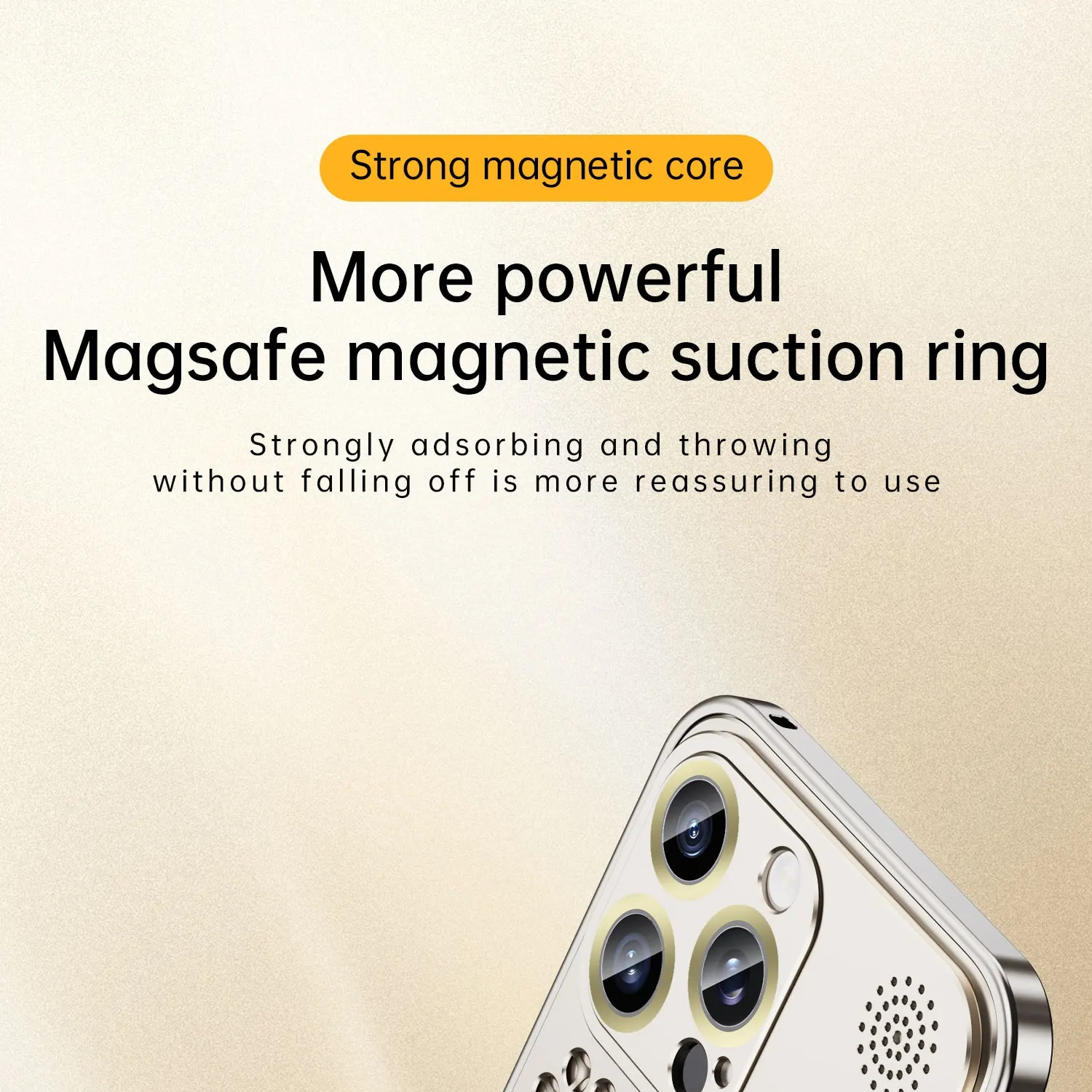 Premium iPhone Heat Dissipation Metal Case — Magnetic Aluminum Cover with MagSafe Compatibility, Dual Layer Shockproof Design, Slim Scratch-Resistant Protective Finish