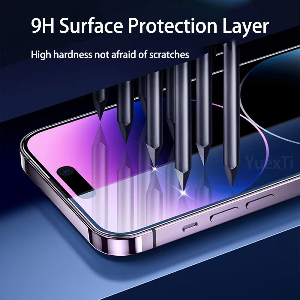 Premium iPhone Privacy Screen Protector – Anti-Spy Tempered Glass, Full Screen Front Protection, Clear View Display, Scratch-Resistant Protective Glass