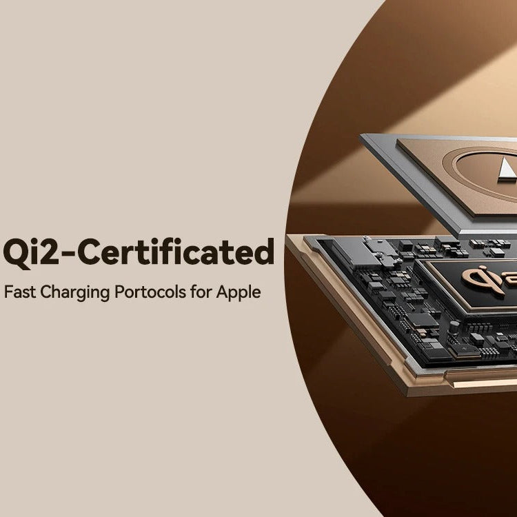 Premium iPhone Qi2 Magnetic Wireless Charging Station, 15W Fast-Charge Stand for Phone, Watch & Earbuds with LED Lamp Design