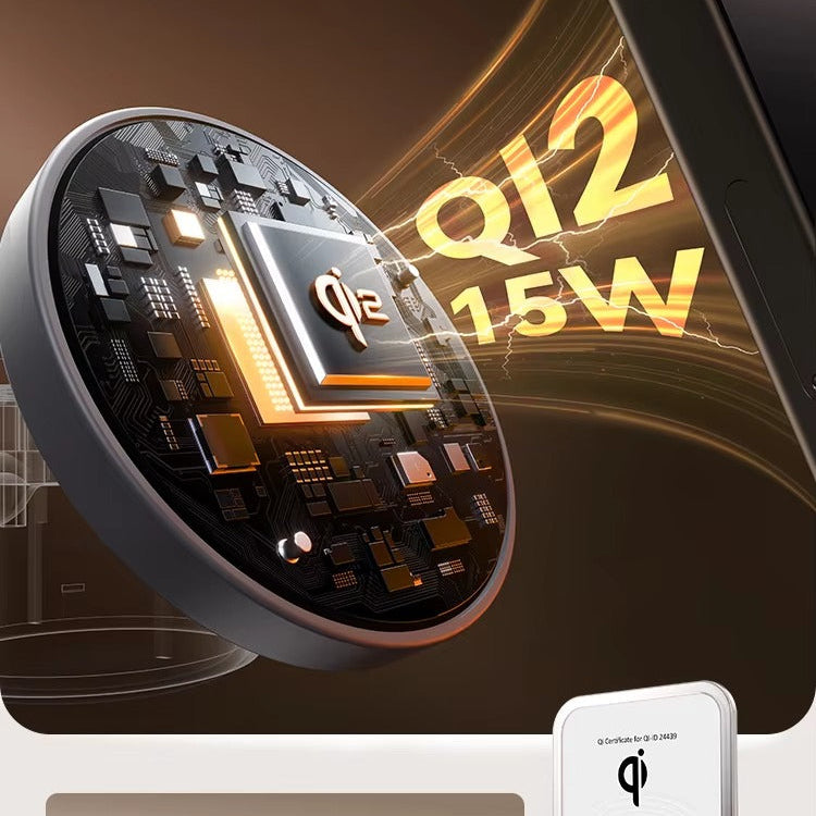 Premium iPhone Qi2 Magnetic Wireless Charging Station, 15W Fast-Charge Stand for Phone, Watch & Earbuds with LED Lamp Design