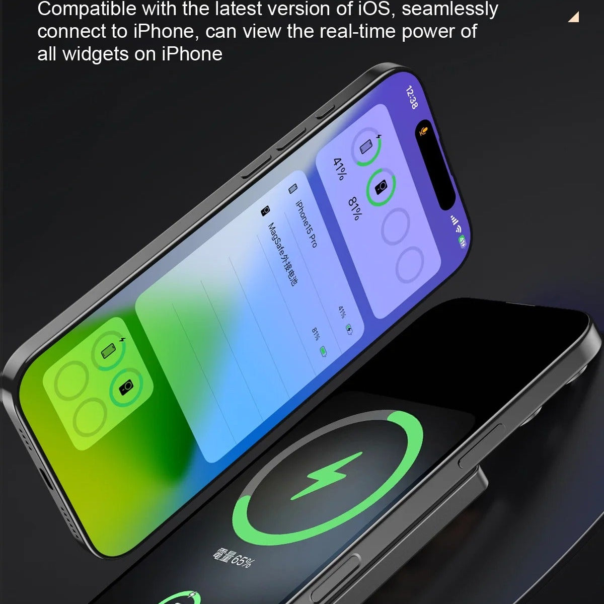 Premium iPhone Qi2 Magnetic Wireless Power Bank, 20W Fast-Charge Metal Portable Battery with Two-Way Wireless Charging Support