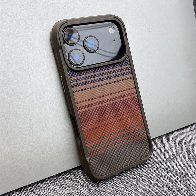 Premium iPhone Case — Magnetic Shockproof Clear PC Cover with Aluminum Alloy Rimless Frame, 360° Stand and Camera-Screen Protection