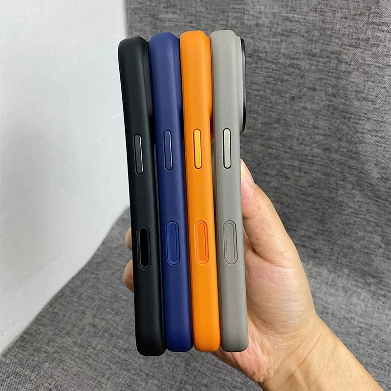 Rugged Magnetic iPhone Case Shockproof Camera Protection — Matte Hybrid Armor Cover with Active Touch Buttons, Anti-Fingerprint Hard Shell