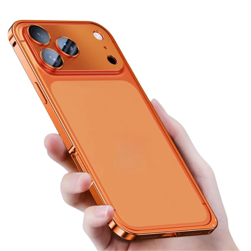Rugged iPhone Case — Aluminum Alloy Frame Cover with Metal Lens Glass Protection, Heat-Dissipation Design and Durable Shockproof Build